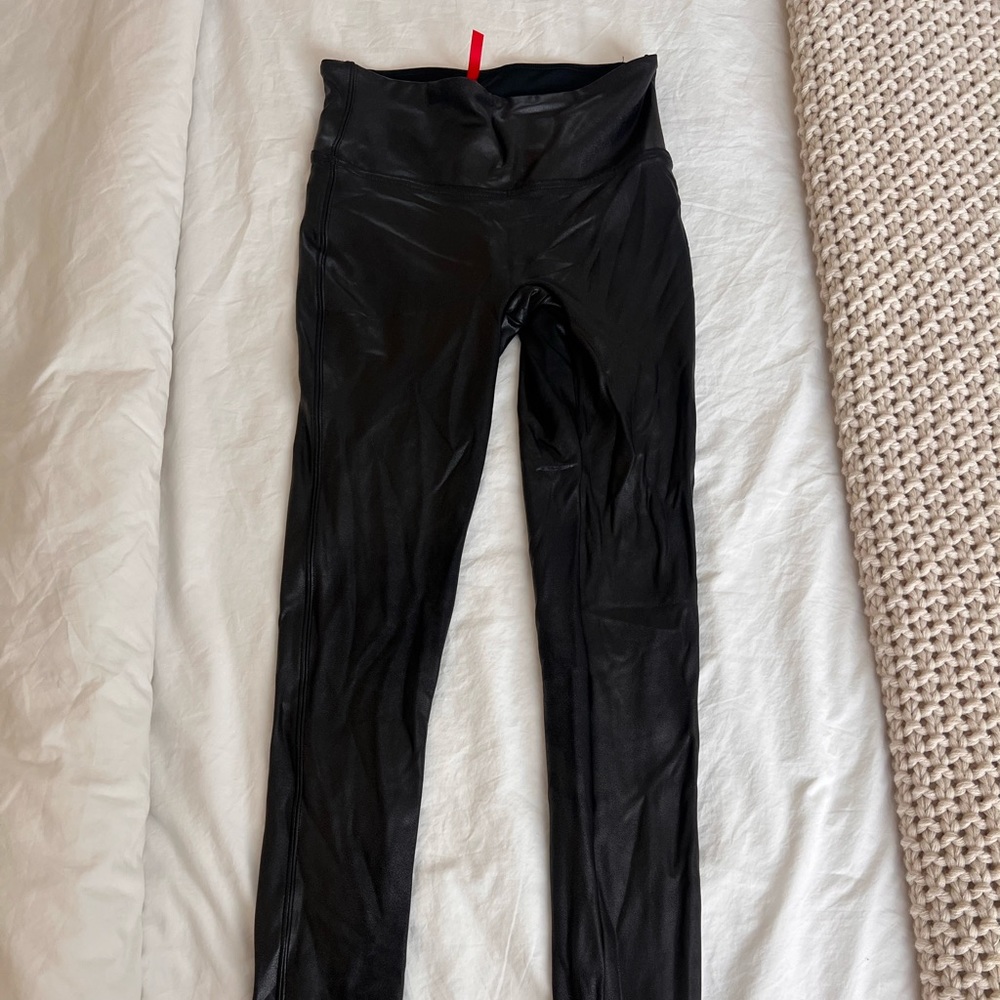 Leather spanx legging